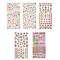 Wrapables 450+ Nail Stickers Pink & Gold Foil Nail Stickers Nail Art Henna Nail Stickers, 5 sheets - Prints